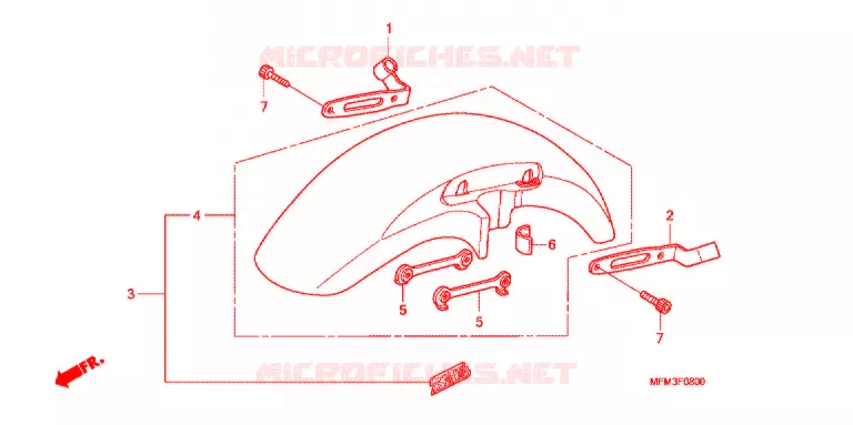 VOORSPATBORD Honda MOTO 400 CB 2009  CB4009