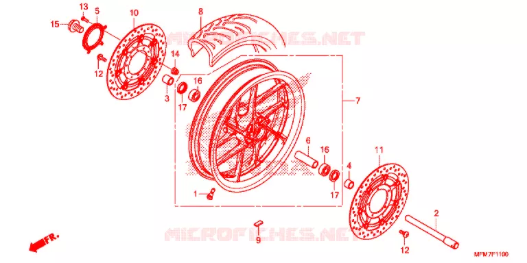 VOOR WIEL Honda MOTO 400 CB 2014  CB400AE