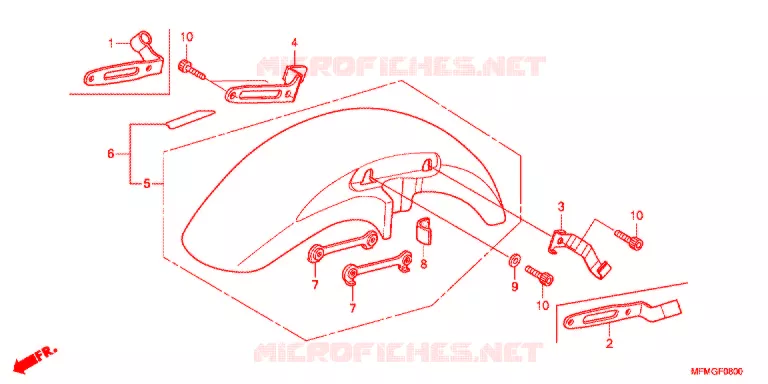 VOORSPATBORD Honda MOTO 400 CB 2017  CB400AG