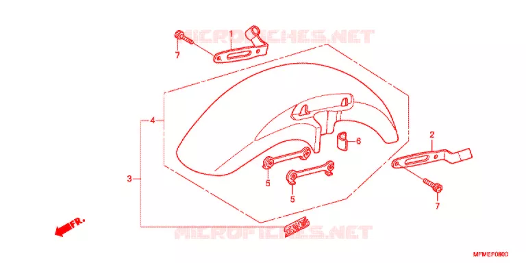VOORSPATBORD Honda MOTO 400 CB 2011  CB400B