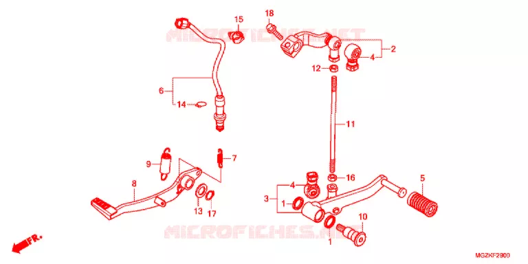 PEDAAL Honda MOTO 400 CB 2013  CB400FAD