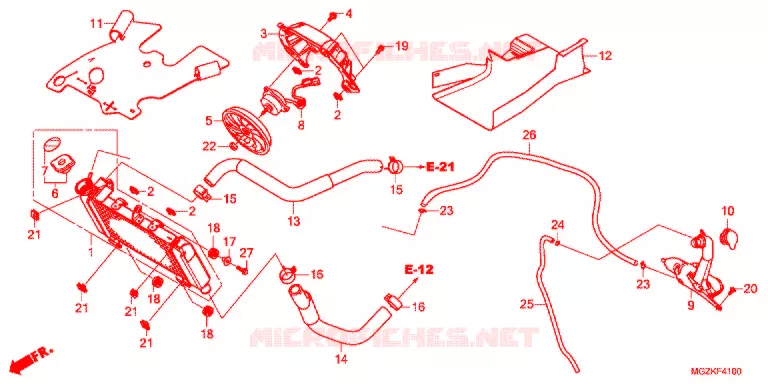 RADIATOR Honda MOTO 400 CB 2013  CB400FAD