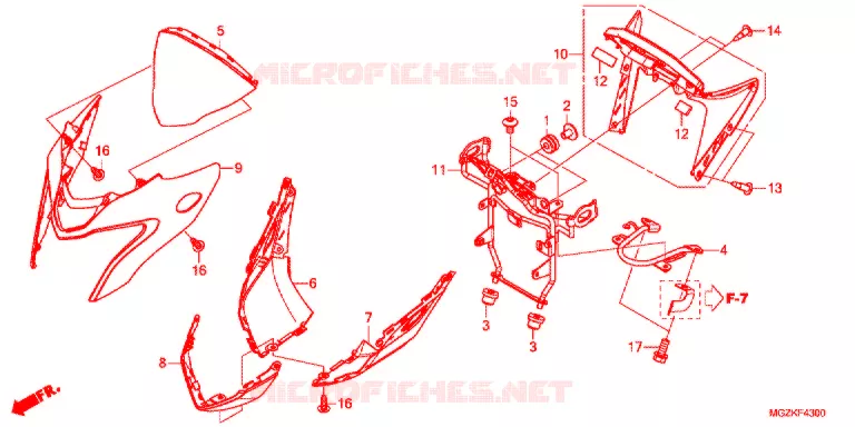 VOOR KAP Honda MOTO 400 CB 2013  CB400FAD