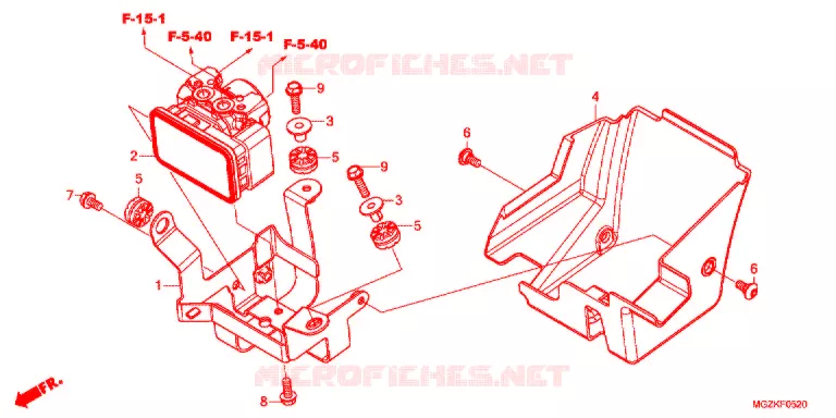 VOORREM HOOFDCILINDER/ABS MODULATOR Honda MOTO 400 CB 2014  CB400FAD