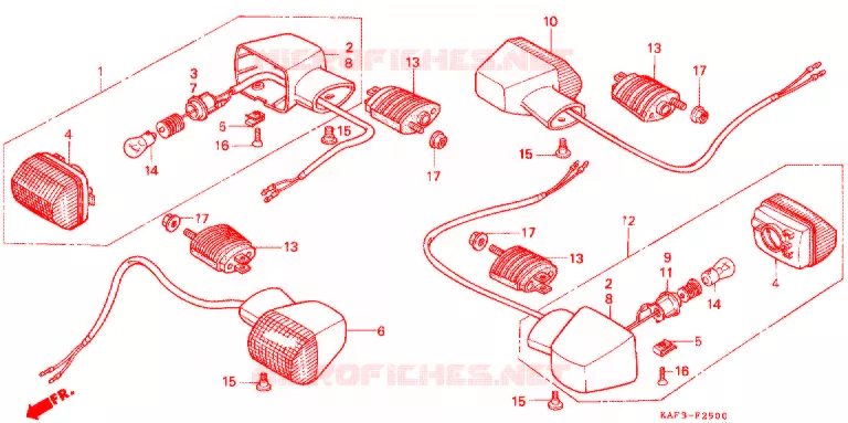 KNIPPERLICHT(2) Honda MOTO 400 CB 1990  CB400FL