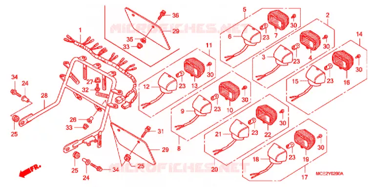 ACHTERLICHT Honda MOTO 400 CB 2011  CB400L9