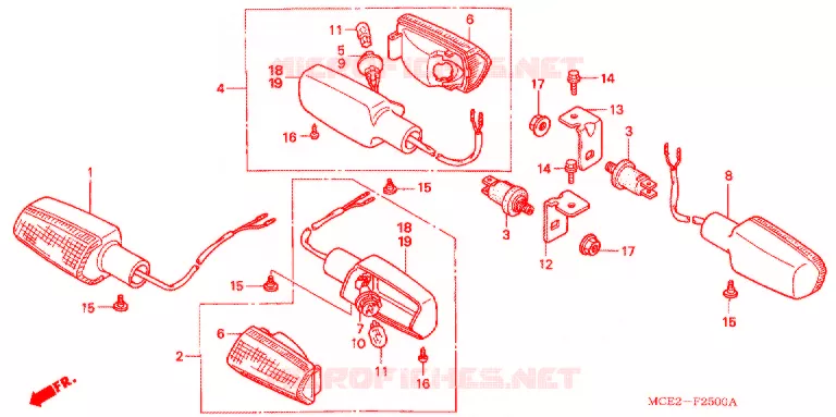 KNIPPERLICHT(2) Honda MOTO 400 CB 2014  CB400L9