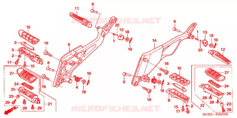 OPSTAP/KICKARM/ WISSEL PEDAAL Honda MOTO 400 CB 2010  CB400L9