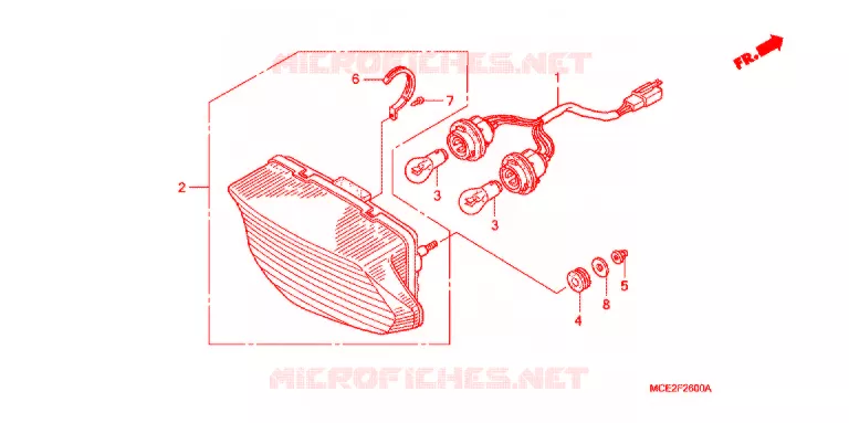 ACHTERLICHT(2) Honda MOTO 400 CB 2009  CB400L9