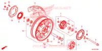 ACHTER WIEL voor Honda CB 400 X ABS 2016
