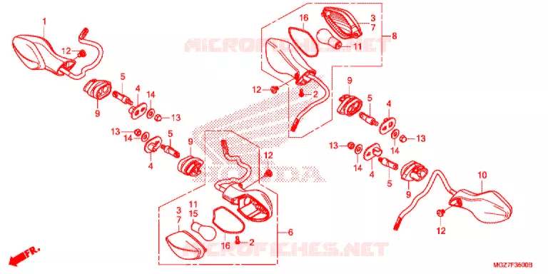 KNIPPERLICHT(2) Honda MOTO 400 CB 2022  WH400