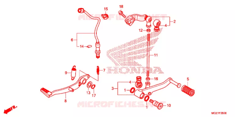 PEDAAL Honda MOTO 400 CB 2020  WH400