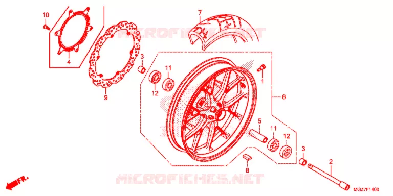 VOOR WIEL Honda MOTO 400 CB 2020  WH400