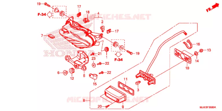 ACHTERLICHT(2) Honda MOTO 400 CB 2016  CB400XG