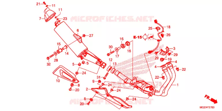UITLAATDEMPER(2) Honda MOTO 500 CB 2013  CB500FAD