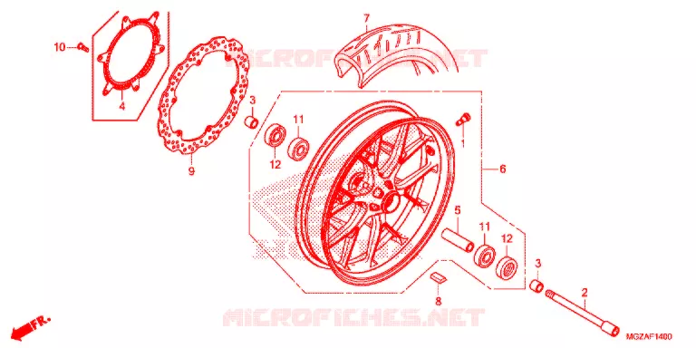 VOOR WIEL Honda MOTO 500 CB 2013  CB500FAD