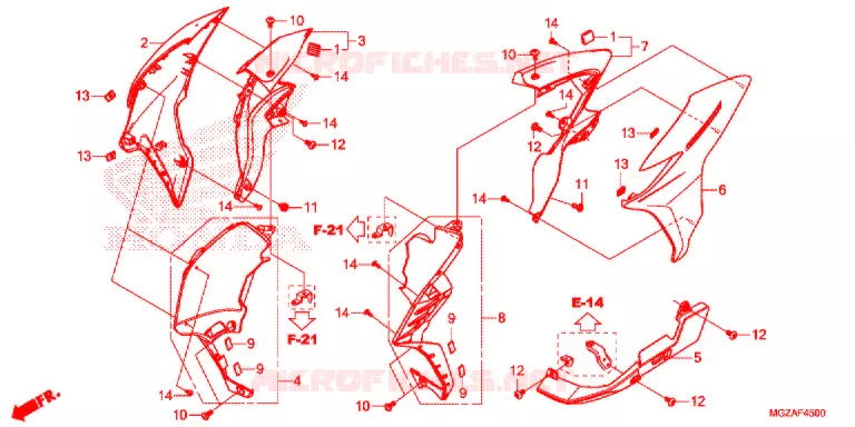 MIDDENKAP Honda MOTO 500 CB 2013  CB500FD
