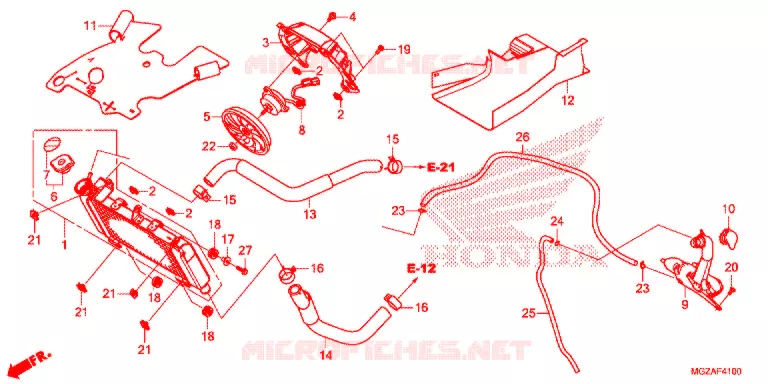 RADIATOR Honda MOTO 500 CB 2013  CB500FD