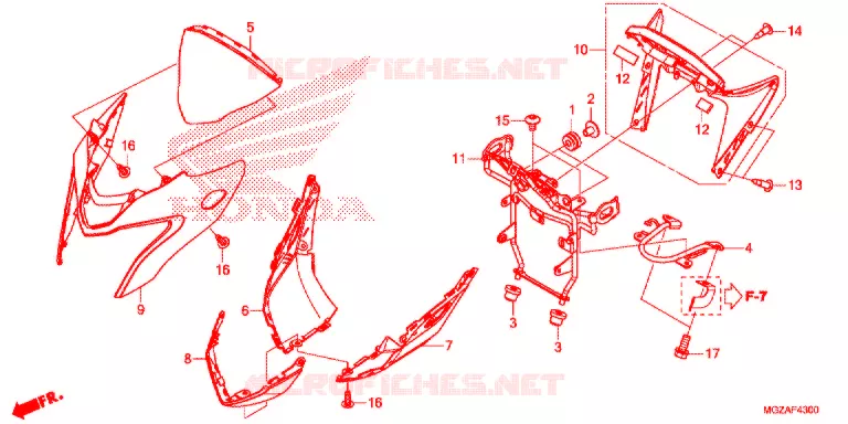 VOOR KAP Honda MOTO 500 CB 2014  CB500FE