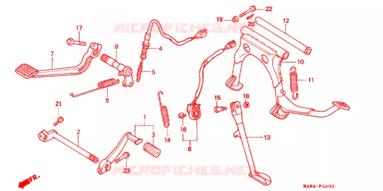 PEDAAL Honda MOTO 1500 GOLD-WING 1996  GL1500AT