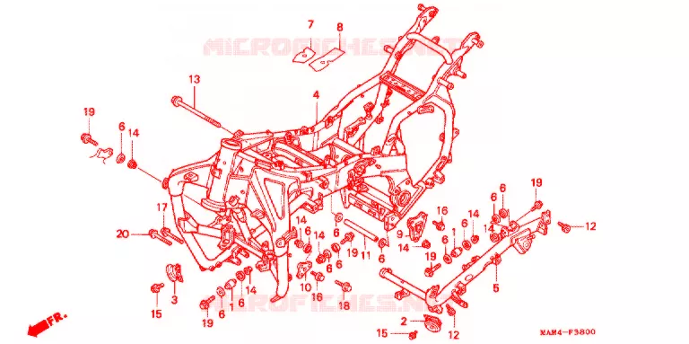 FRAME CHASSIS Honda MOTO 1500 GOLD-WING 1997  GL1500AV