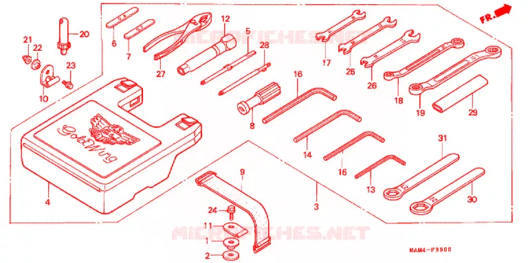 GEREEDSCHAP (GL1500A,SE) Honda MOTO 1500 GOLD-WING 1997  GL1500AV