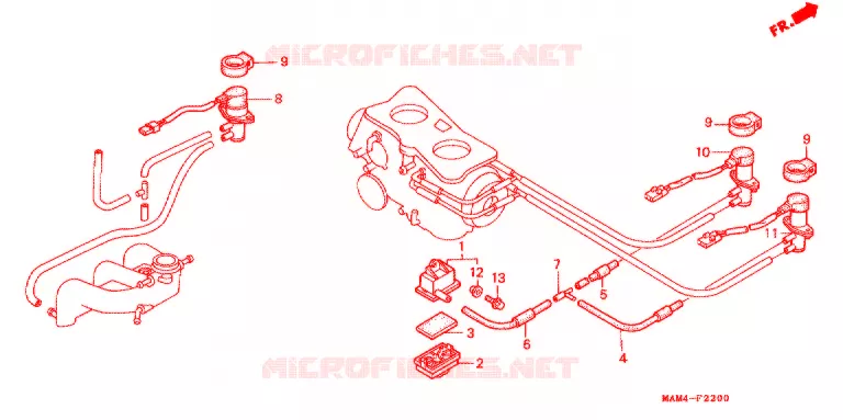 LUCHTINJECTIE  SOLENOIDEKLEP Honda MOTO 1500 GOLD-WING 1997  GL1500AV