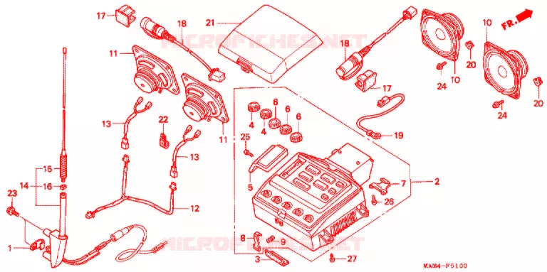 RADIO (GL1500A,SE) Honda MOTO 1500 GOLD-WING 1997  GL1500AV