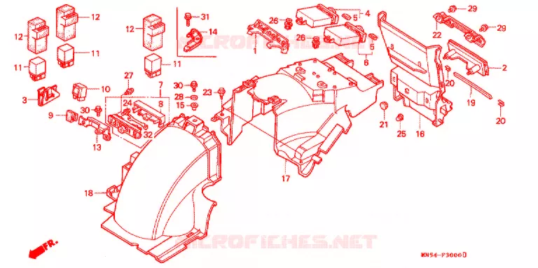 ACHTER STROOMLIJNKAP Honda MOTO 1500 GOLD-WING 1991  GL1500AM