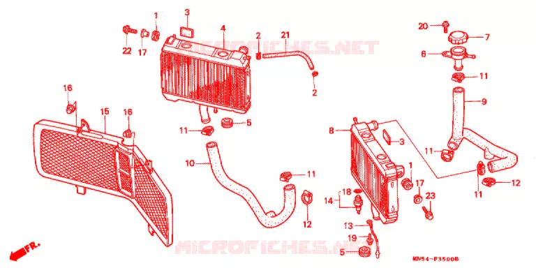 RADIATOR Honda MOTO 1500 GOLD-WING 1991  GL1500AM