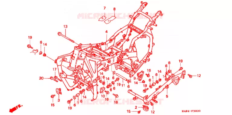 FRAME CHASSIS Honda MOTO 1500 GOLD-WING 1997  GL1500AV