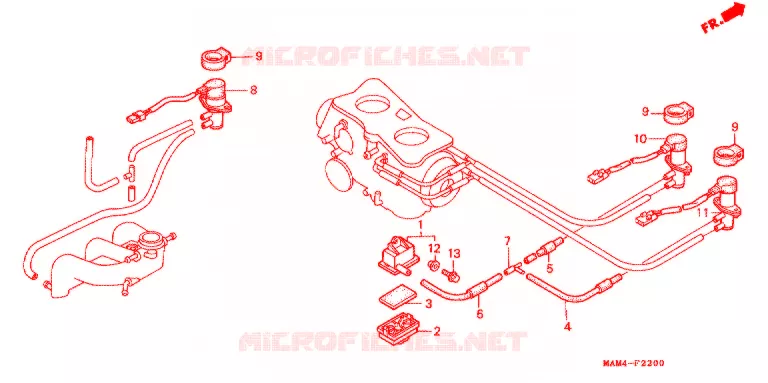 LUCHTINJECTIE  SOLENOIDEKLEP Honda MOTO 1500 GOLD-WING 1997  GL1500AV
