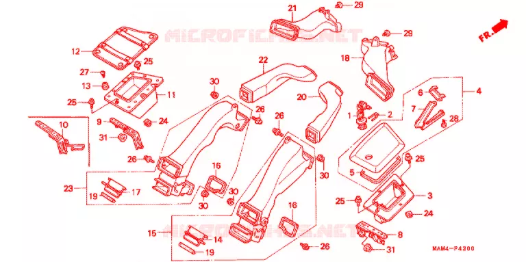 LUCHTKANAAL Honda MOTO 1500 GOLD-WING 1997  GL1500AV