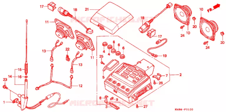 RADIO (GL1500A,SE) Honda MOTO 1500 GOLD-WING 1997  GL1500AV