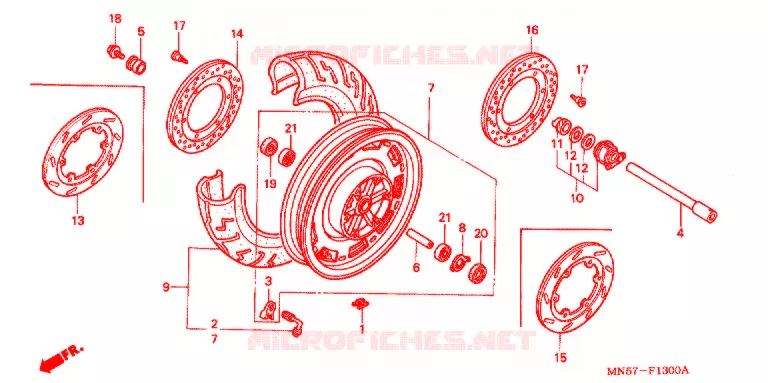VOOR WIEL Honda MOTO 1500 GOLD-WING 1988  GL1500J