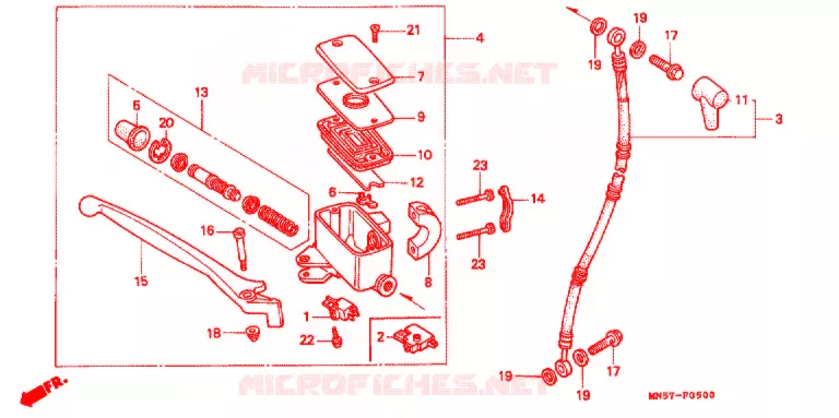 REMPOMP VOOR Honda MOTO 1500 GOLD-WING 1990  GL1500L