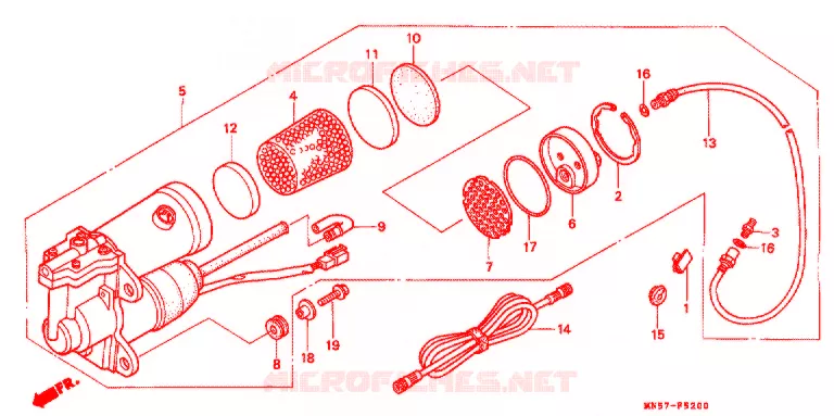 LUCHTPOMP (GL1500J/K/L/SEL/SEM/AM) Honda MOTO 1500 GOLD-WING 1991  GL1500AM