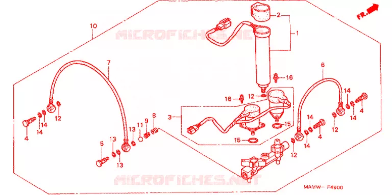 LUCHTDISTRIBUTEUR Honda MOTO 1500 GOLD-WING 2000  GL1500AY