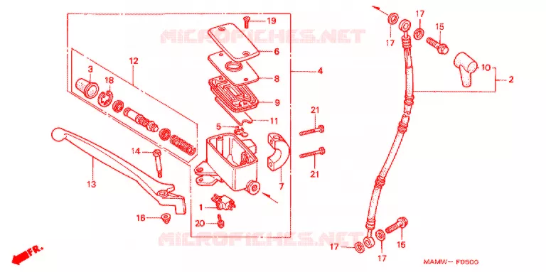 REMPOMP VOOR Honda MOTO 1500 GOLD-WING 1999  GL1500AX