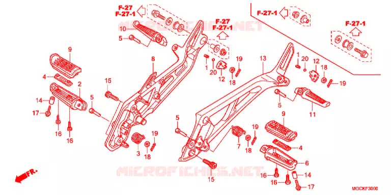 OPSTAP/KICKARM/ WISSEL PEDAAL Honda MOTO 1100 CB 2015  CB1100SADE