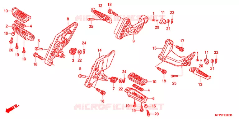 OPSTAP/KICKARM/ WISSEL PEDAAL Honda MOTO 1300 CB 2016  CB1300ADG