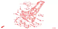 FRAME CHASSIS voor Honda CBR 250 R PRETO 2012