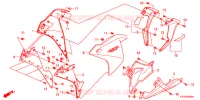 MIDDENKAP/ONDER KAP voor Honda CBR 250 R PRETO 2012