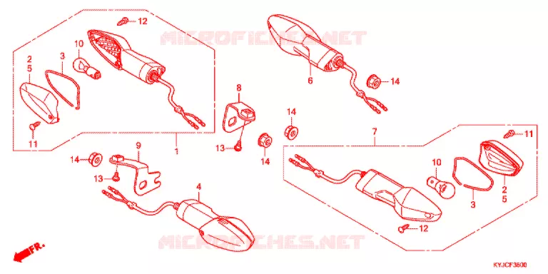 KNIPPERLICHT(2) Honda MOTO 250 CBR 2012  CBR250RC