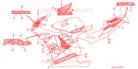 EMBLEEM/STREEP (4) voor Honda CBR 250 RR 1995