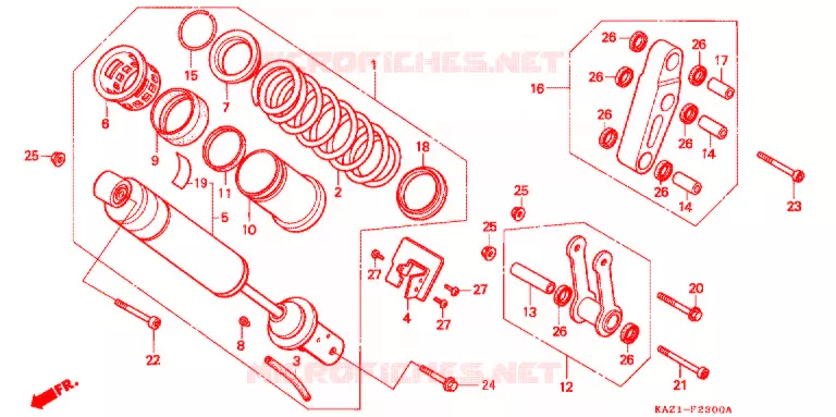 ACHTER KUSSEN(2) Honda MOTO 250 CBR 1994  CBR250RRR_II