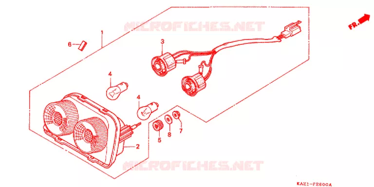 ACHTERLICHT(2) Honda MOTO 250 CBR 1994  CBR250RRR_II