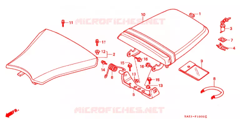 ENKELE ZITTING(2) Honda MOTO 250 CBR 1994  CBR250RRR_II