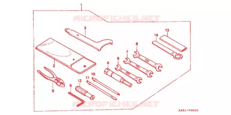 GEREEDSCHAP/ACCUVAK Honda MOTO 250 CBR 1995  CBR250RRR_II