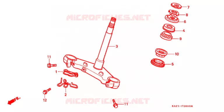 STURING STANG/BOVENSTE BRUG Honda MOTO 250 CBR 1995  CBR250RRR_II